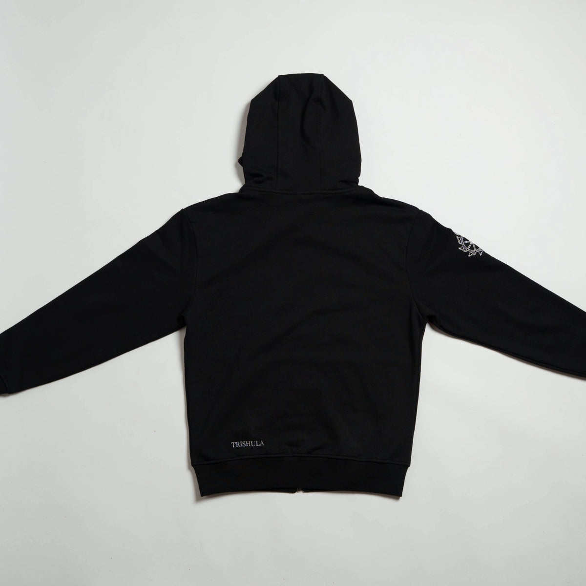 CHAKRA ZIP UP HOODIE BLACK