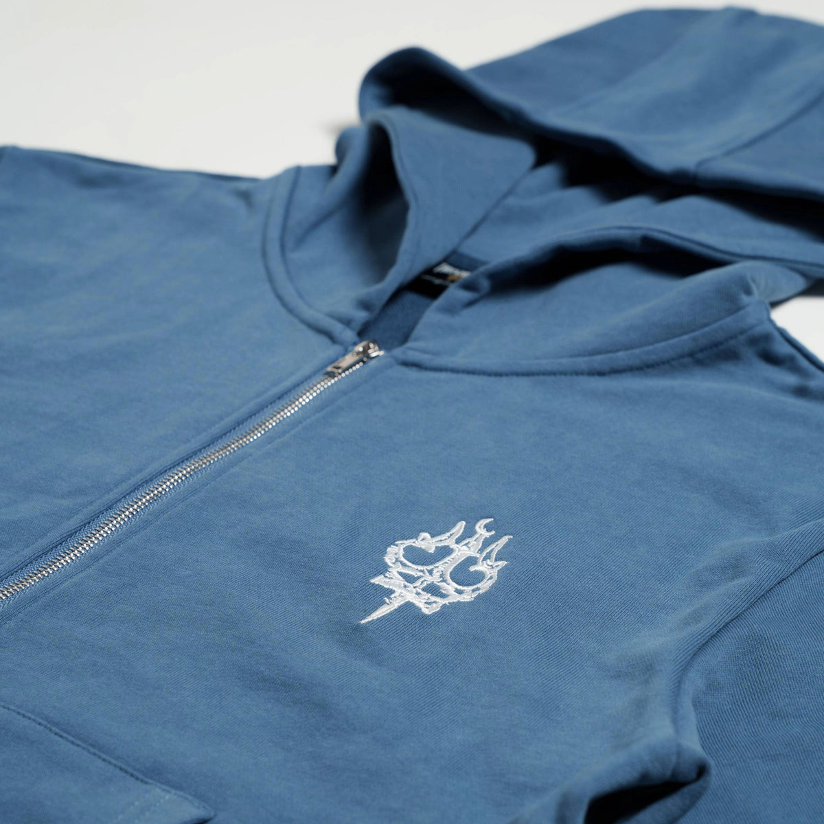 CHAKRA ZIP UP HOODIE BLUE