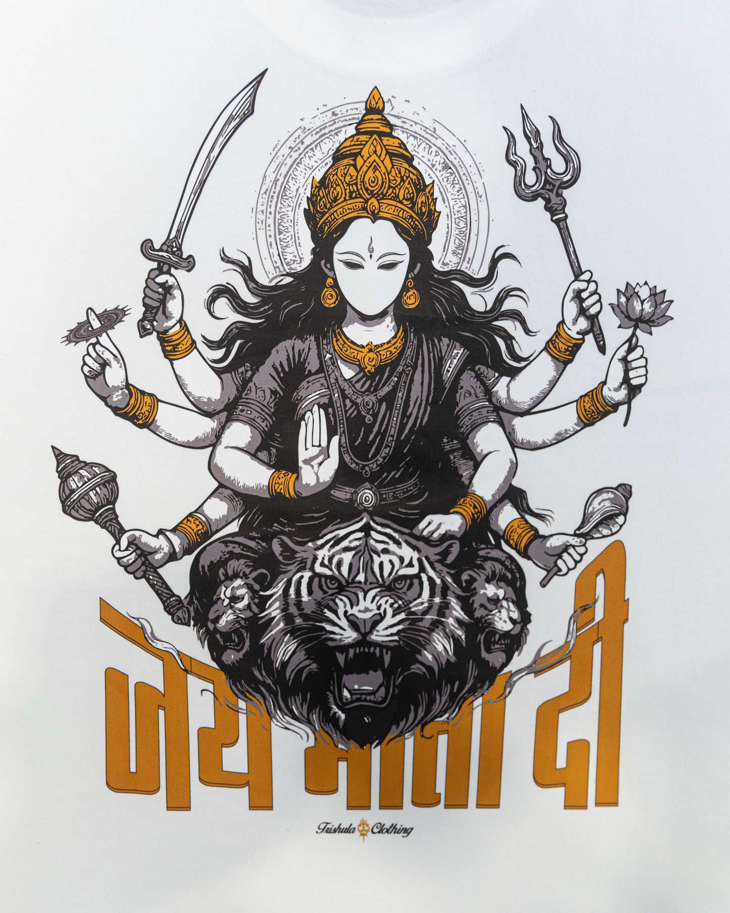 Maa Durga Tee - White