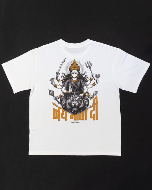 Maa Durga Tee - White