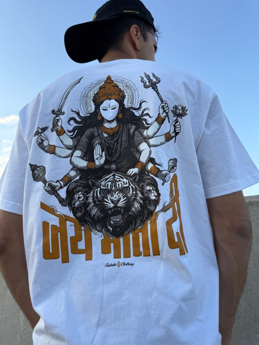 White Maa Durga Tee - Image 4